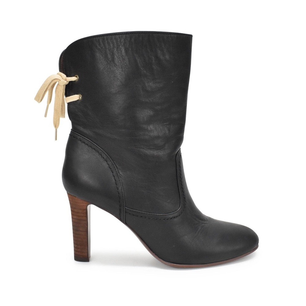 See by Chloe size 37 black Foldable Ankle boots with lace-up ties